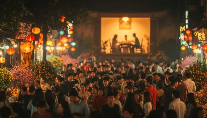Tết Nguyên Đán xuất hiện như một điểm dừng tự nhiên để con người quay lại với đời sống bên trong. (Ảnh: Nghệ An Mới).