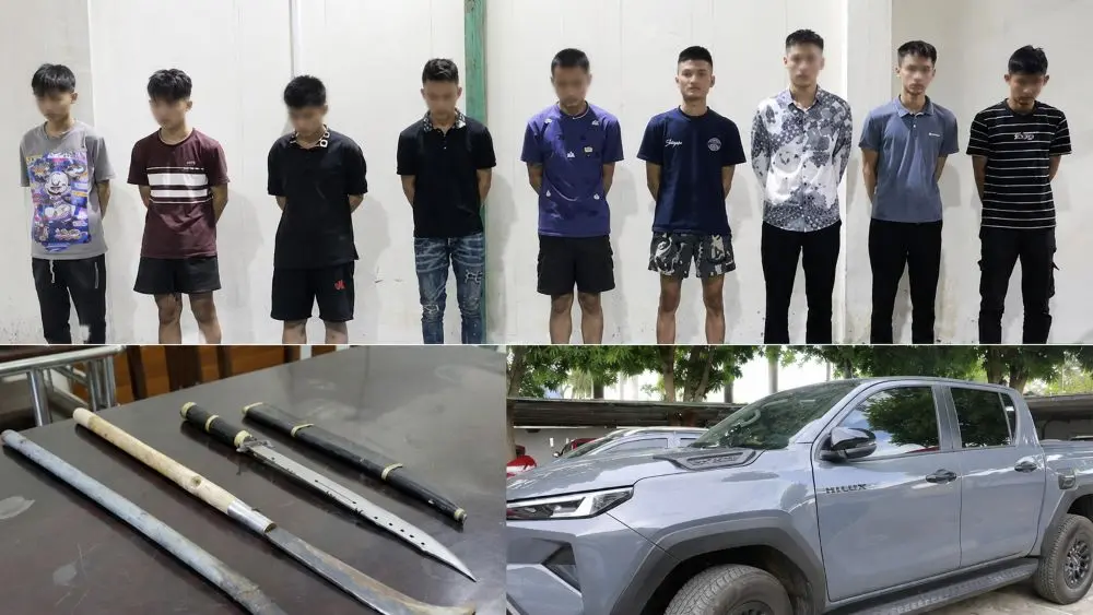 Công an Nghệ An bắt giữ 11 đối tượng liên quan vụ mang hung khí truy đuổi nhau trên đường, gây rối trật tự và mất an ninh công cộng.