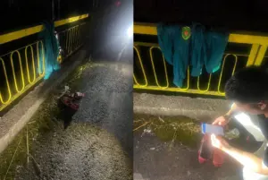 Nam dân quân mất liên lạc sau khi để lại áo, dép và điện thoại trên cầu, camera an ninh ghi nhận diễn biến trước thời điểm mất tích.