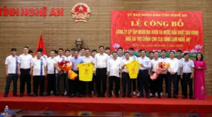 Sông Lam Nghệ An có nhà tài trợ chính mới là Tập đoàn Bia rượu và Nước giải khát Sao Vàng, mở ra kỳ vọng cho mùa giải mới.