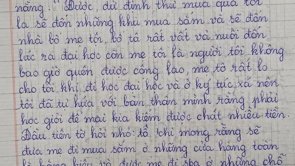 Bài văn của nữ sinh lớp 5 gây chú ý với câu trả lời hồn nhiên về quyền lực và mong muốn dùng tiền để chăm lo cho bố mẹ.