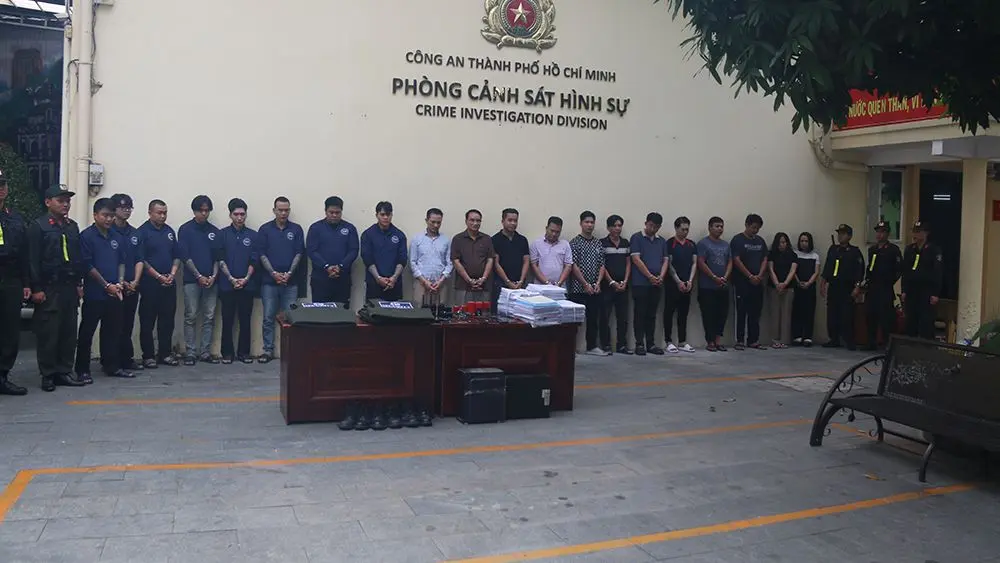 Băng nhóm đòi nợ thuê núp bóng Công ty Mua bán nợ 620 do Được "Đất Bắc" điều hành vừa bị Công an TPHCM bắt giữ, đề nghị truy tố.