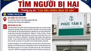 Công an Nghệ An tìm người từng điều trị xương khớp tại Cơ sở Phúc Tâm 8 để phục vụ điều tra vụ án lừa đảo chiếm đoạt tài sản.