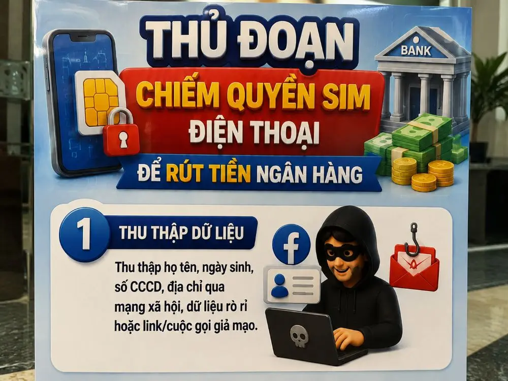 Công an khuyến cáo người dân bảo vệ SIM điện thoại, không chia sẻ OTP và thông tin cá nhân để tránh bị chiếm đoạt tài khoản, mất tiền.
