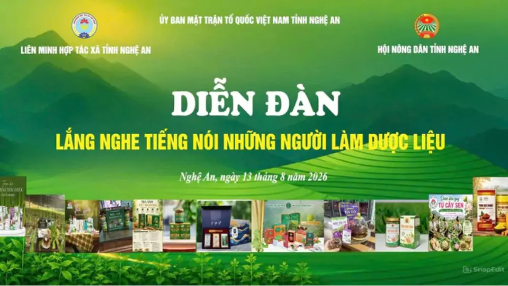 Nghệ An tháo gỡ điểm nghẽn, thúc đẩy phát triển ngành dược liệu bền vững, nâng giá trị sản phẩm và tạo sinh kế cho người dân.