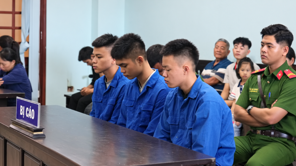 NGHỆ AN – TAND tỉnh Nghệ An tuyên phạt Trần Đăng Khoa 14 năm 6 tháng tù, Lê Phạm Vũ và Đậu Minh Khuê mỗi người 14 năm tù về tội Giết người sau vụ truy đuổi khiến