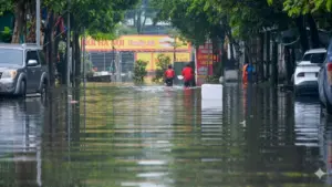 Hà Nội ngập sâu sau mưa lớn kéo dài, nhiều khu vực vẫn còn úng ngập, trong đó Triều Khúc tiếp tục ghi nhận nước rút chậm.