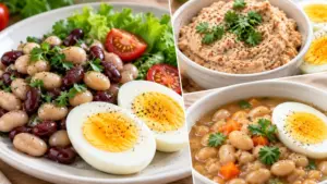 Ăn trứng mỗi sáng kết hợp với các loại đậu giúp bổ sung chất xơ, kali, góp phần hỗ trợ kiểm soát huyết áp và cholesterol trong máu.
