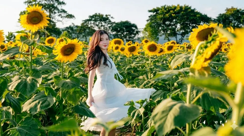 Cánh đồng hoa hướng dương Nghệ An rực sắc vàng, thu hút du khách và giới trẻ đến tham quan, chụp ảnh. Khám phá vẻ đẹp nổi bật của mùa hoa.