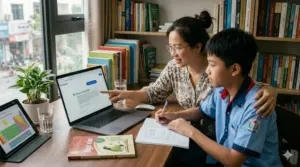 Thời AI, cha mẹ cần thay đổi cách đồng hành với con, chú trọng quá trình tư duy và giúp trẻ sử dụng AI để học thay vì học thay AI.