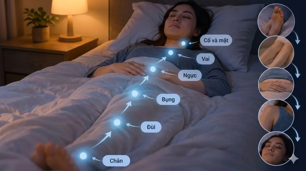 Thức giấc lúc 3 giờ sáng và khó ngủ lại? Tìm hiểu cách thư giãn cơ thể, giảm căng thẳng để dễ dàng trở lại giấc ngủ.