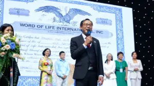 Bị can Nguyễn Thành Nhân giới thiệu về Công ty TNHH Word Of Life VN, doanh nghiệp liên quan đường dây lừa đảo núp bóng quỹ từ thiện nghìn tỉ.